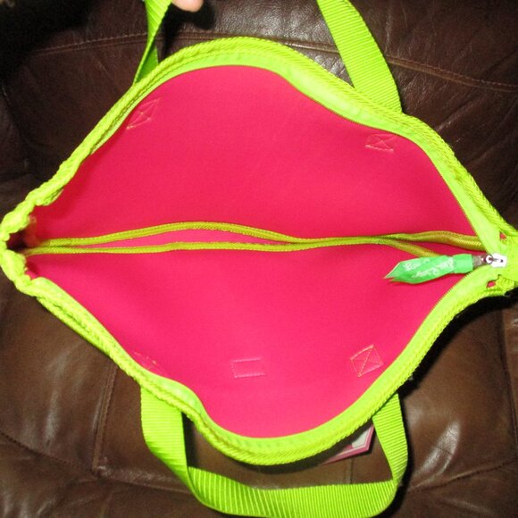 NWT Lilly Pulitzer Patch Day Laptop Computer Briefcase Tote Bag - Picture 3 of 4